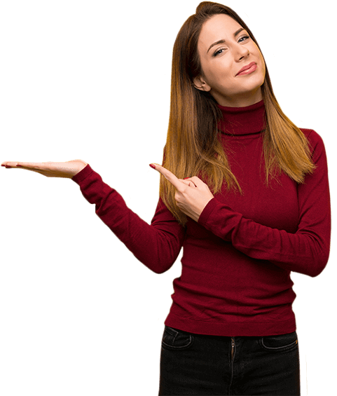 Femme dans site web pour entreprises de formation